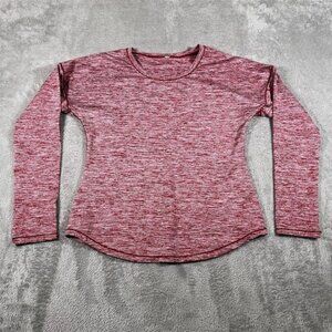 Lululemon Women's Top Size Red Heathered Red Long Sleeve Athletic Activewear‎